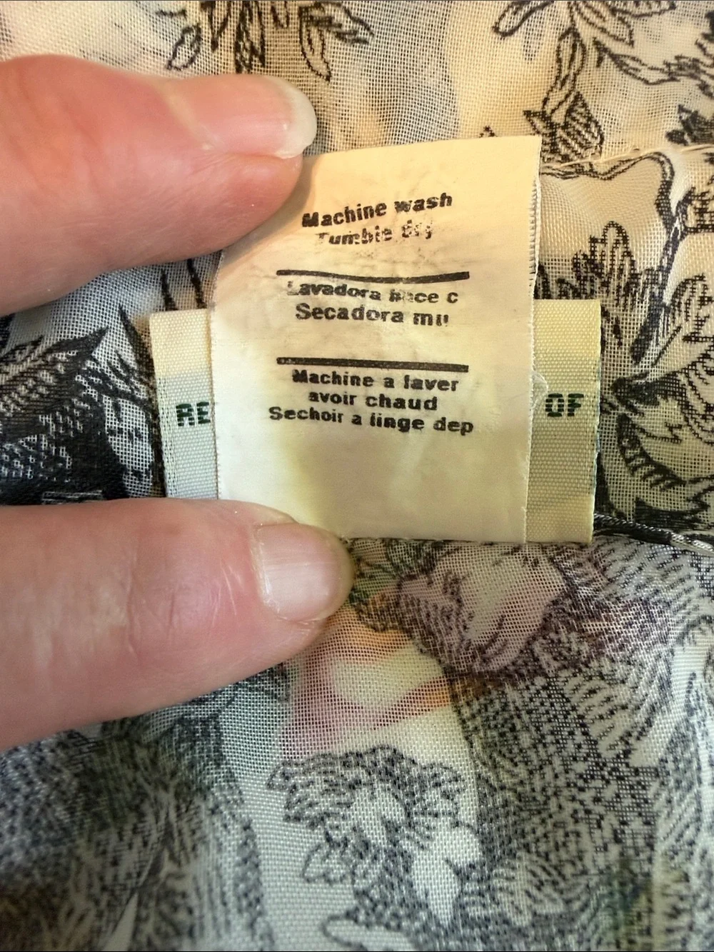 Vtg Waverly Country Life Toile Sheer Panels Pair-54x84. Rod. FSC Home Fashions
